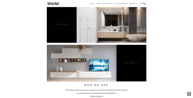 furniture ecommerce store web design